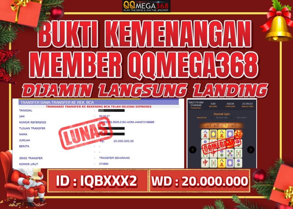 QQMEGA368 JACKPOT Rp 20.000.000 - LUNAS!!!