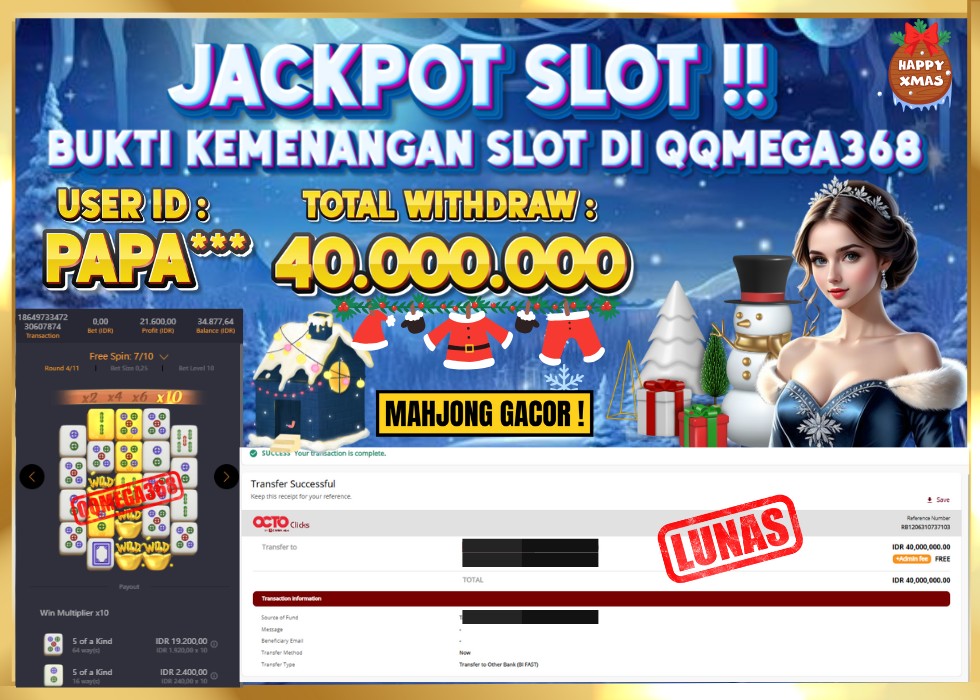 QQMEGA368 JACKPOT Rp 40.000.000 - LUNAS!!!