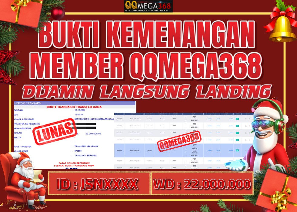 QQMEGA368 JACKPOT Rp 22.000.000 - LUNAS!!!