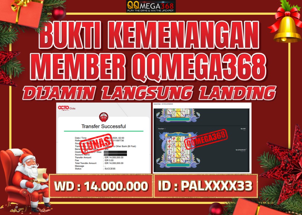 QQMEGA368 JACKPOT Rp 14.000.000 - LUNAS!!!