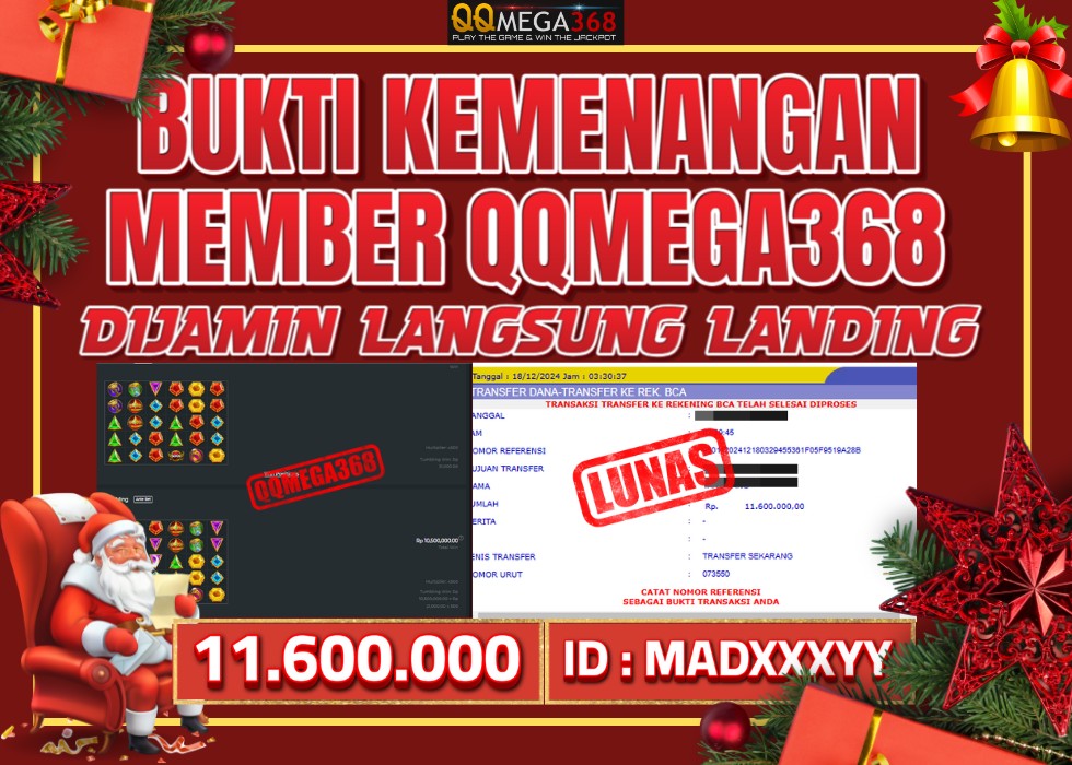 QQMEGA368 JACKPOT Rp 11.600.000 - LUNAS!!!
