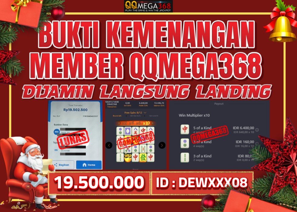 QQMEGA368 JACKPOT Rp 19.500.000 - LUNAS!!!