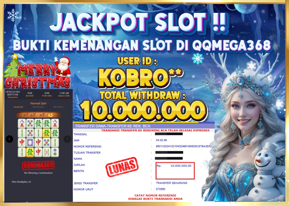 QQMEGA368 JACKPOT Rp 10.000.000 - LUNAS!!!