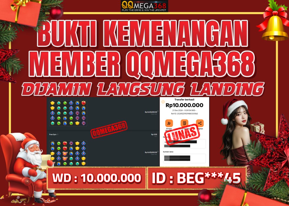 QQMEGA368 JACKPOT Rp 10.000.000 - LUNAS!!!