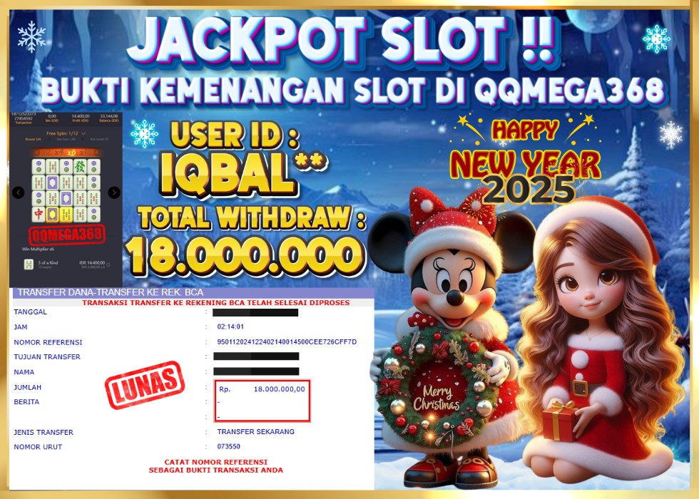 QQMEGA368 JACKPOT Rp 18.000.000 - LUNAS!!!