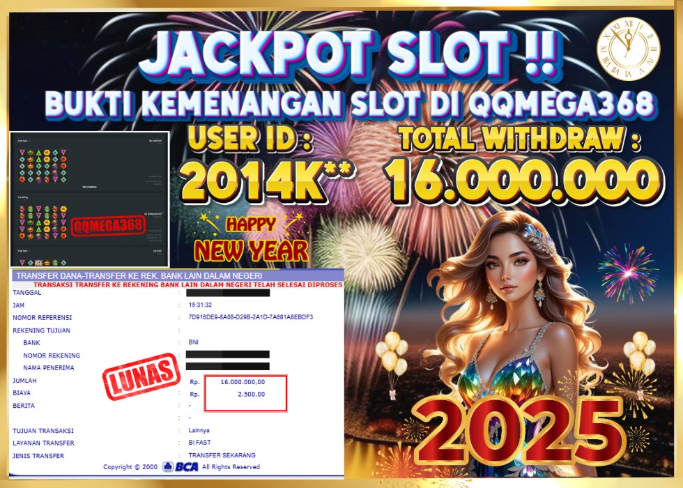 QQMEGA368 JACKPOT Rp 16.000.000 - LUNAS!!!