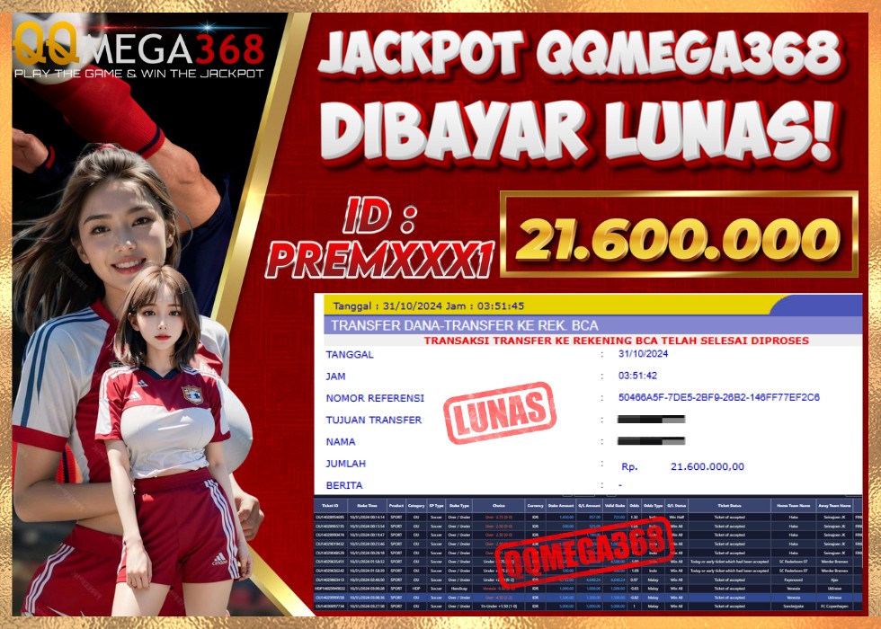QQMEGA368 JACKPOT Rp 21.600.000 - LUNAS!!!