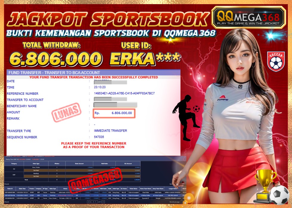 QQMEGA368 JACKPOT Rp 6.806.000 - LUNAS!!!