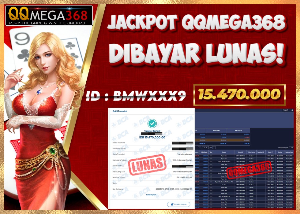QQMEGA368 JACKPOT Rp 15.740.000 - LUNAS!!!