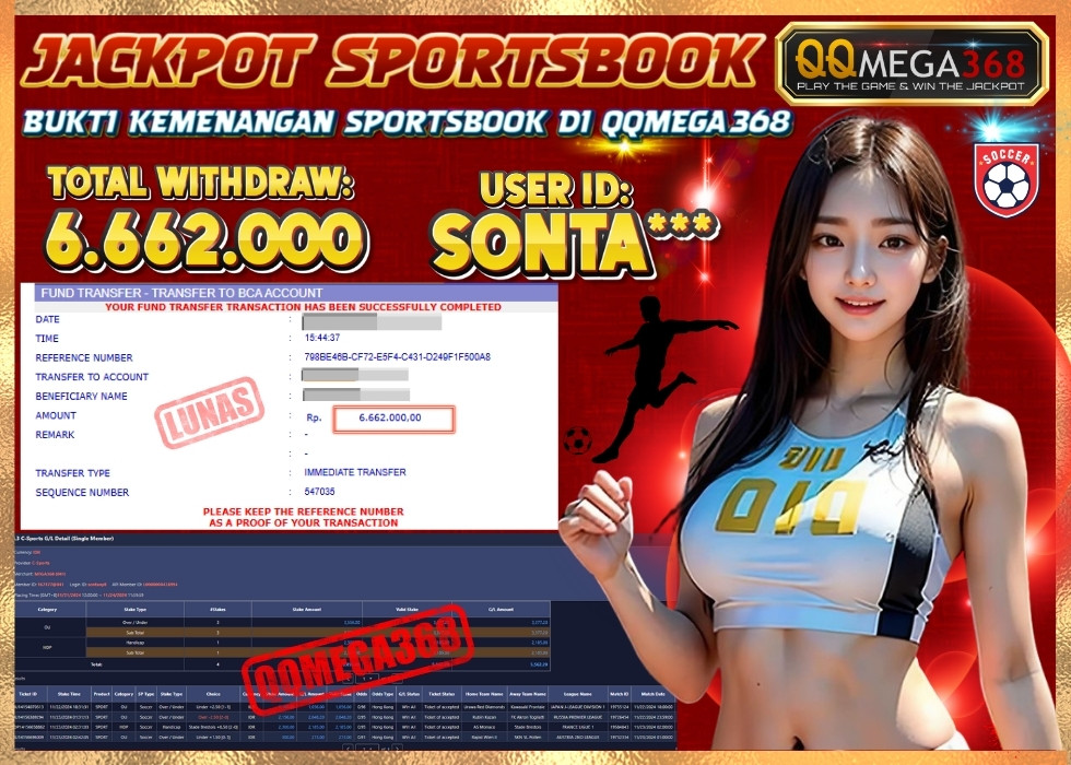 QQMEGA368 JACKPOT Rp 6.662.000 - LUNAS!!!